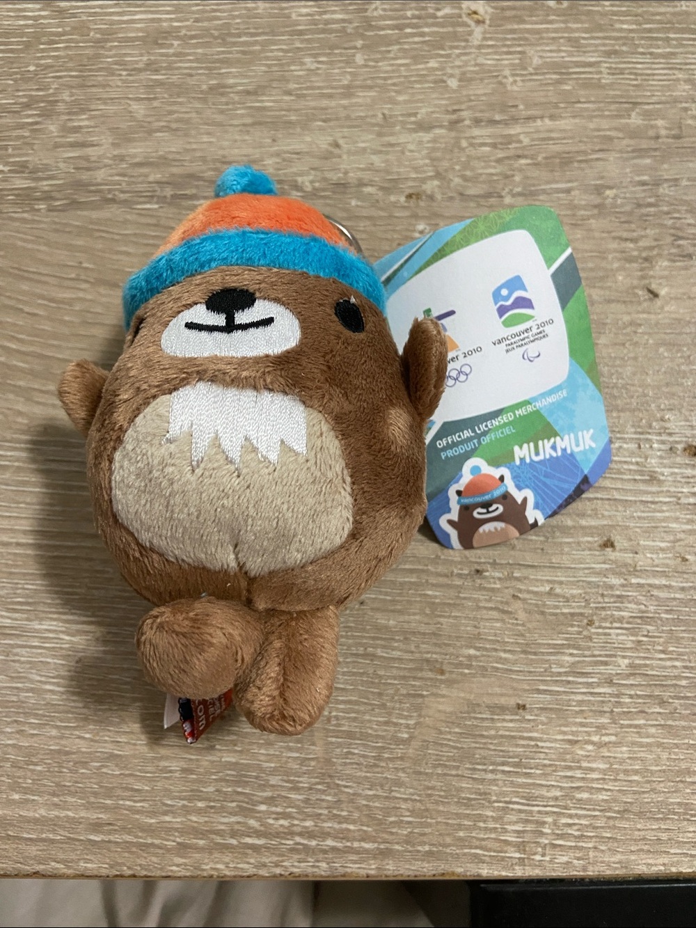 Mukmuk Plush Keychain NWT Vancouver 2010 Olympics Official Mascot Fur